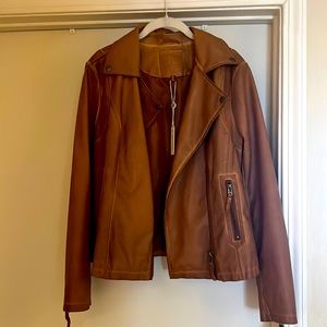 Max studio faux leather jacket
